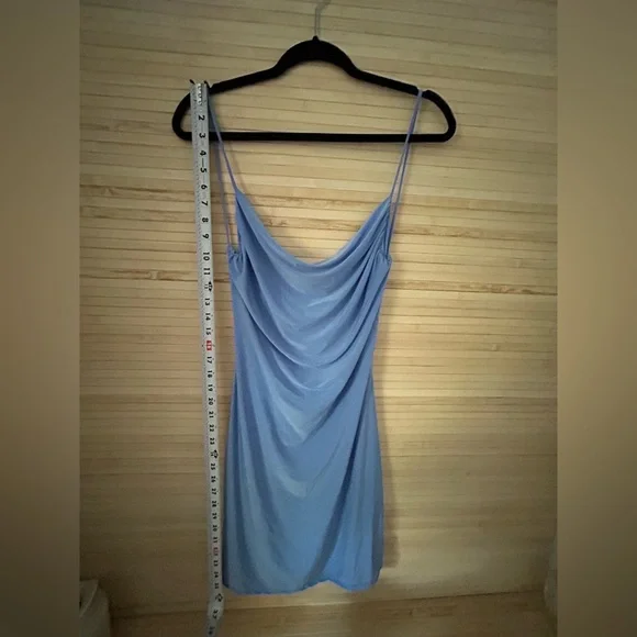 Saint Sky Blue Open Back Scoop Neck Mini Dress - Picture 6 of 7